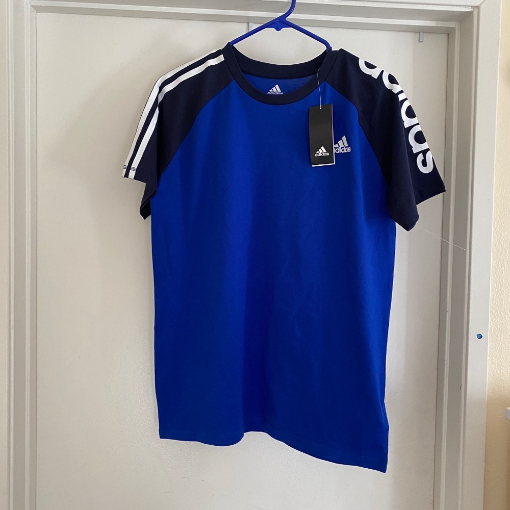Blue and black Adidas T Shirt